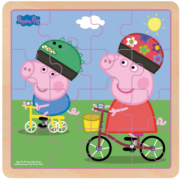 Gurli Gris - Træpuslespil - Cykeltur