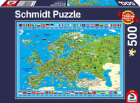Puslespil Discover Europe 500 brikker