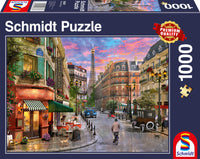 Puslespil Street to the Eiffel Tower 1000 brikker