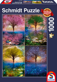 Puslespil Magical tree at the lake 1000 brikker
