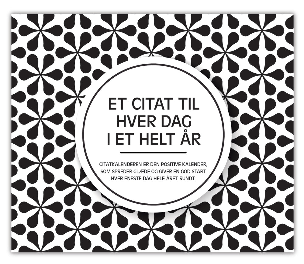 Citat evighedskalender sort/hvis 366 dage