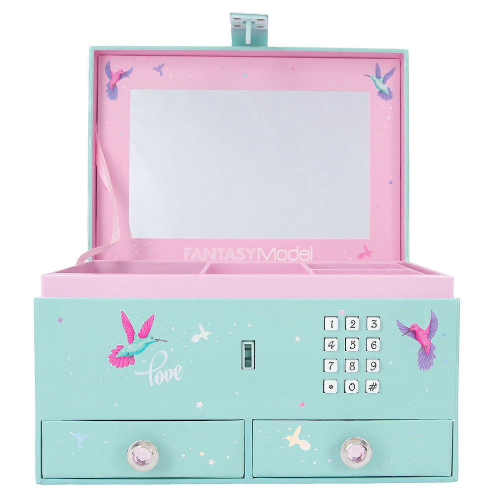 Smykkeskrin Fantasy m/kode & musik pink