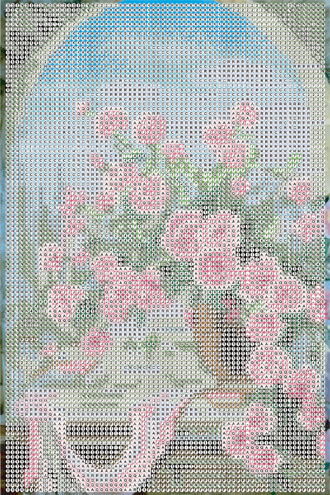 Diamond Art vindue m/ lyserøde roser 20 x 30 cm
