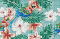 Diamond Art Papegøjer/Blomster 20 x 30 cm