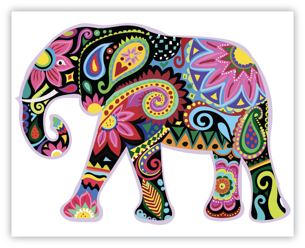 Diamond Art Elefant Grafisk 40 x 50 cm