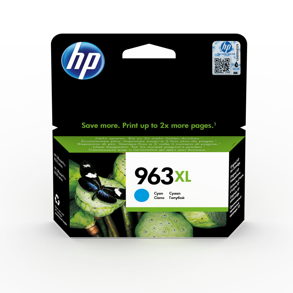 HP 963 xl high yield cyan ink cartridge printerpatron