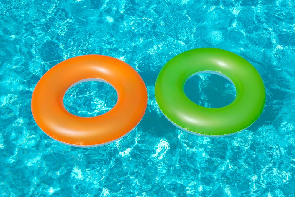 Badering Frosted Neon Swim Ring 91 cm asst