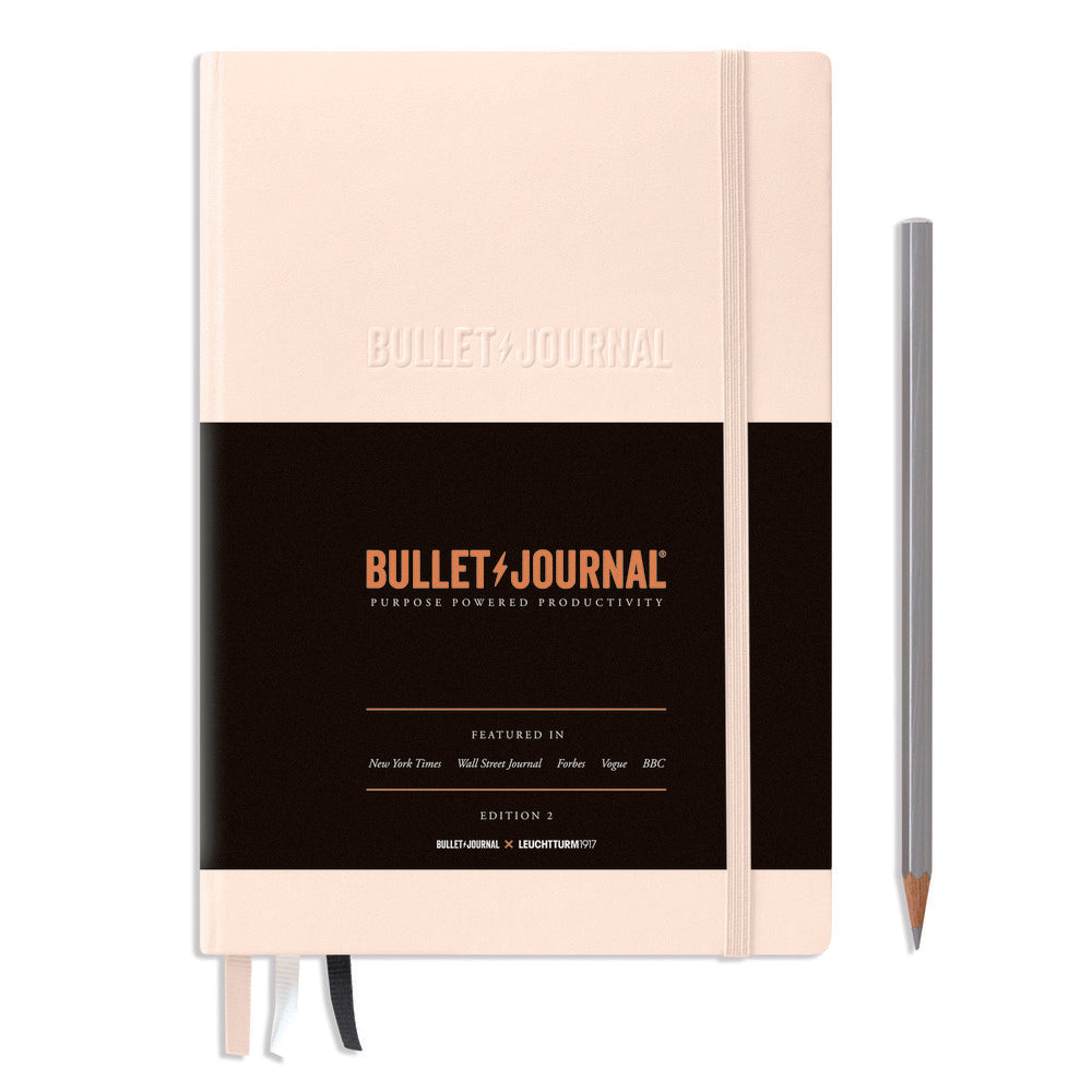 Notesbog bullet journal lt1917 A5 rosa 2stk hardcover 206 s.