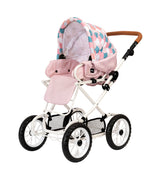 BRIO Kombi dukkevogn, dråbemønster, pink