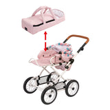 BRIO Kombi dukkevogn, dråbemønster, pink
