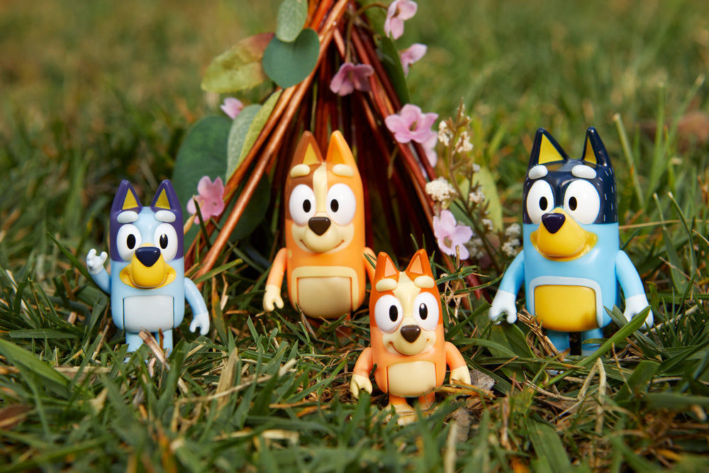 Bluey, 4 pk. Figurer, Bluey familien