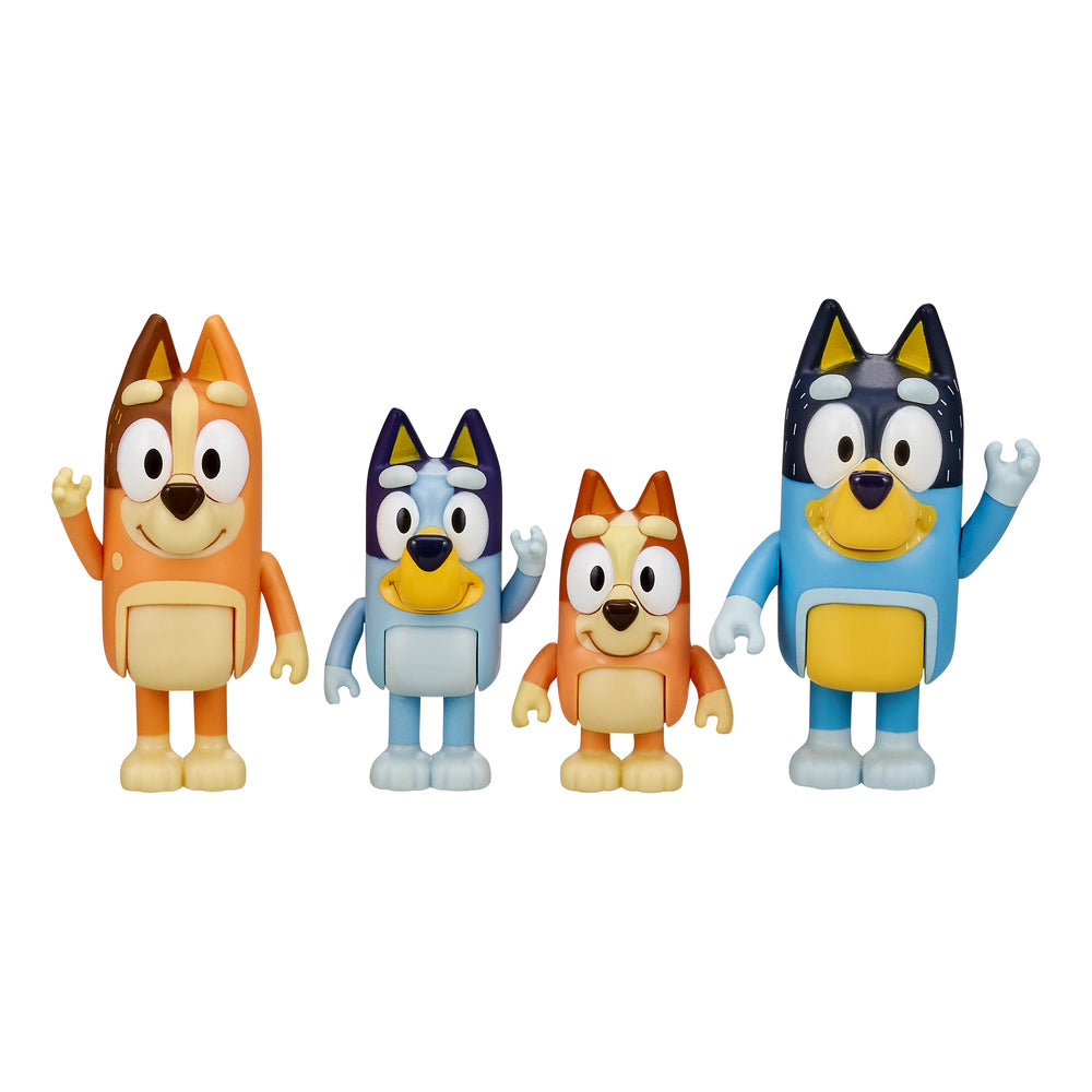 Bluey, 4 pk. Figurer, Bluey familien