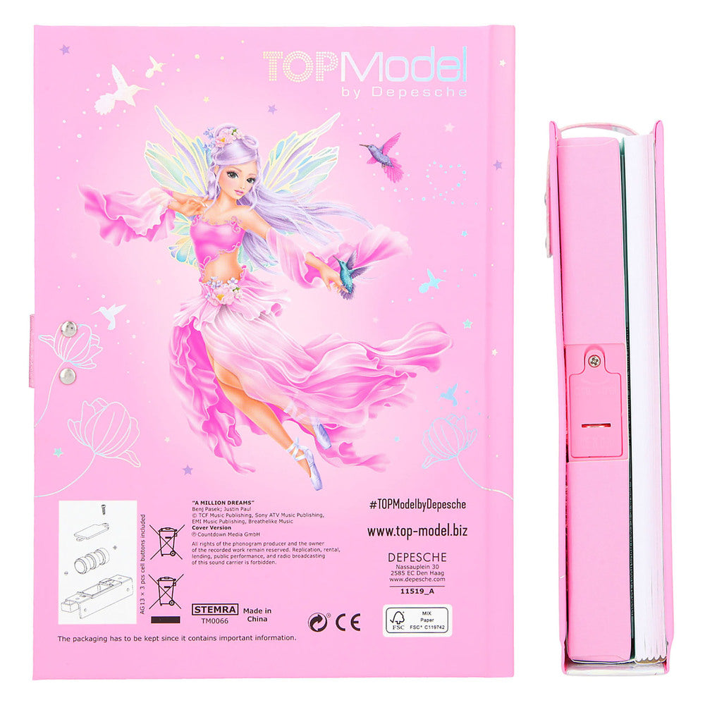 Dagbog Fantasy m/kode & musik fairy