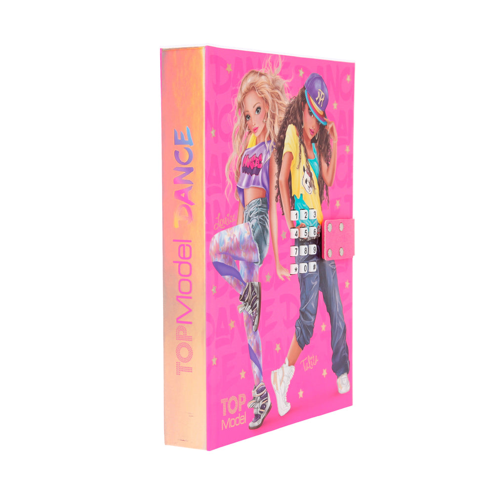 Dagbog TOPModel m/kode & musik pink