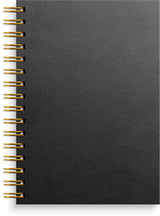 Notesbog A5 black/GULD 150 linjeret sider