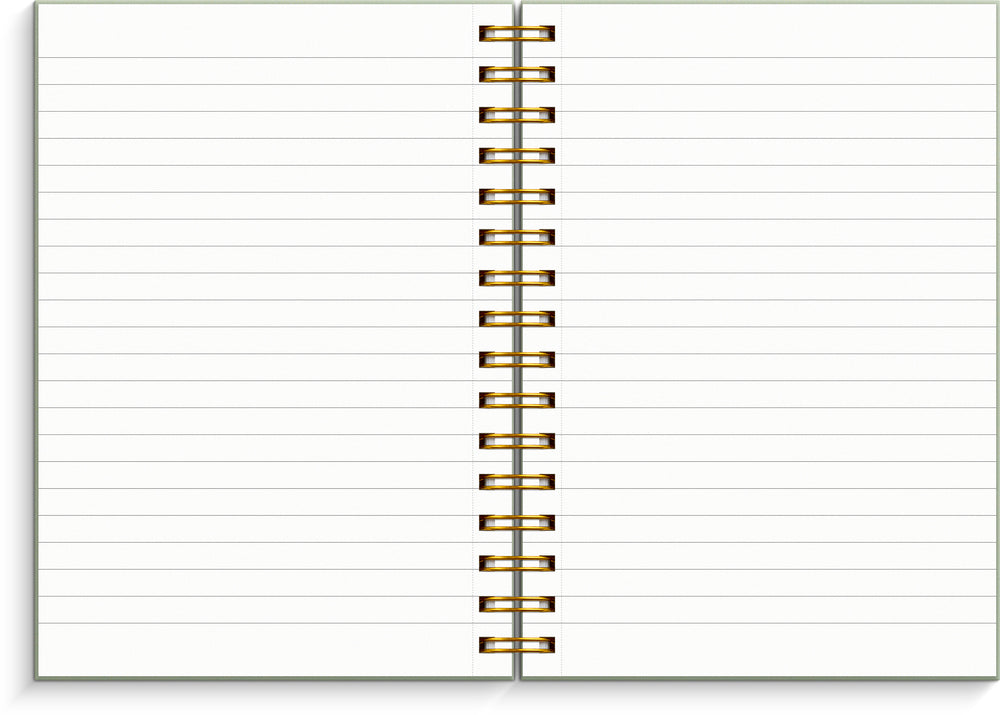 Notesbog A5 green pattern 150 linjeret sider