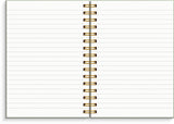 Notesbog A5 green pattern 150 linjeret sider