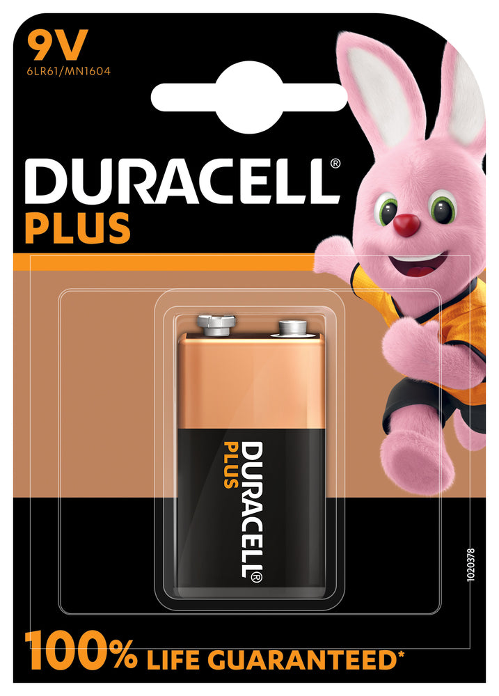 BATTERI DURACELL Plus Power 9V 1 pk