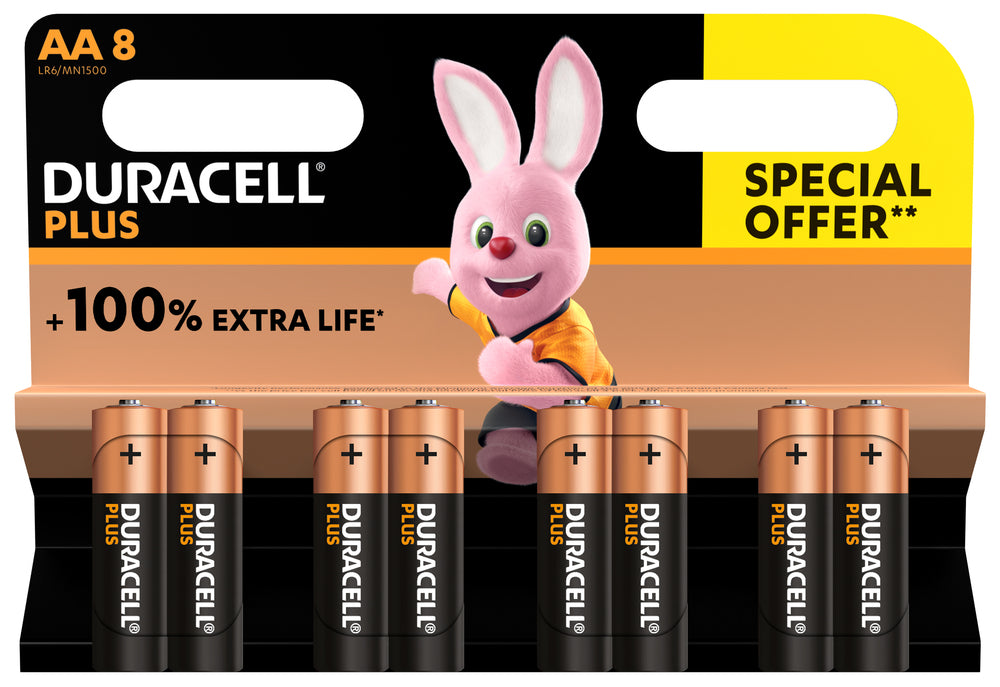 BATTERI DURACELL Plus Boost AA 8 pk