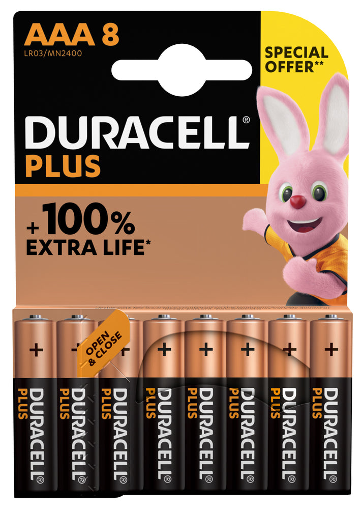 BATTERI DURACELL Plus Boost AAA 8 pk