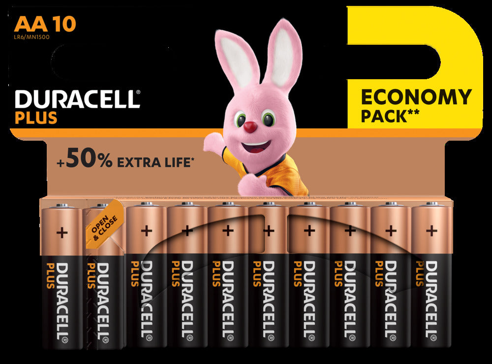 BATTERI DURACELL Plus Power Ultra AA CP 10 pack