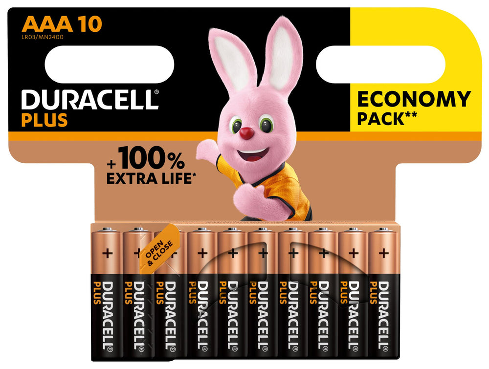 BATTERI DURACELL Plus Power Ultra AAA CP 10 pack