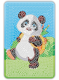 Diamond Art panda skole/rygsæk 10 x 15 cm