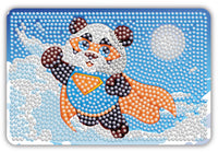 Diamond Art panda superman 10 x 15 cm