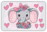 Diamond Art baby elefant/blomster 10 x 15 cm