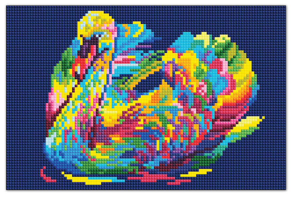 Diamond Art svane farverig 20 x 30 cm