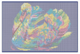 Diamond Art svane farverig 20 x 30 cm