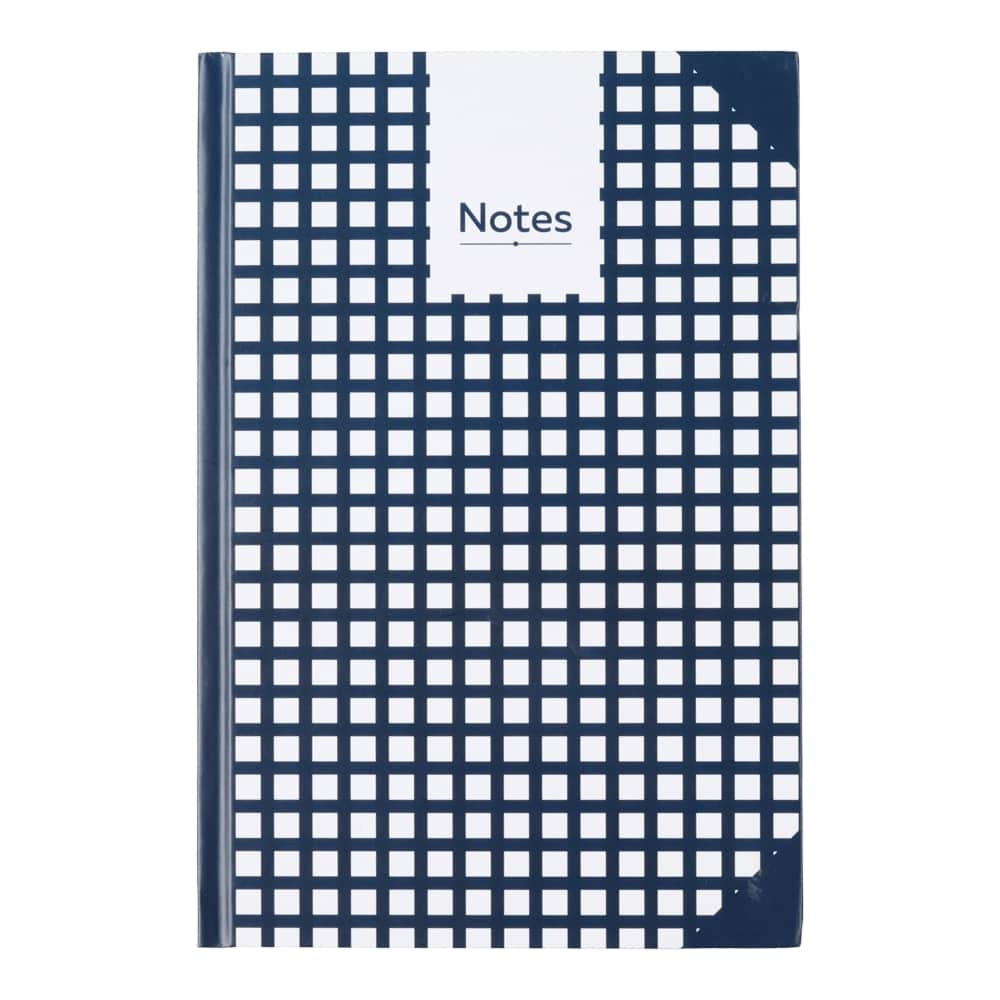 Notesbog A5 linjeret tern mørkeblå/hvid 80 sider