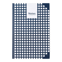 Notesbog A5 linjeret tern mørkeblå/hvid 80 sider