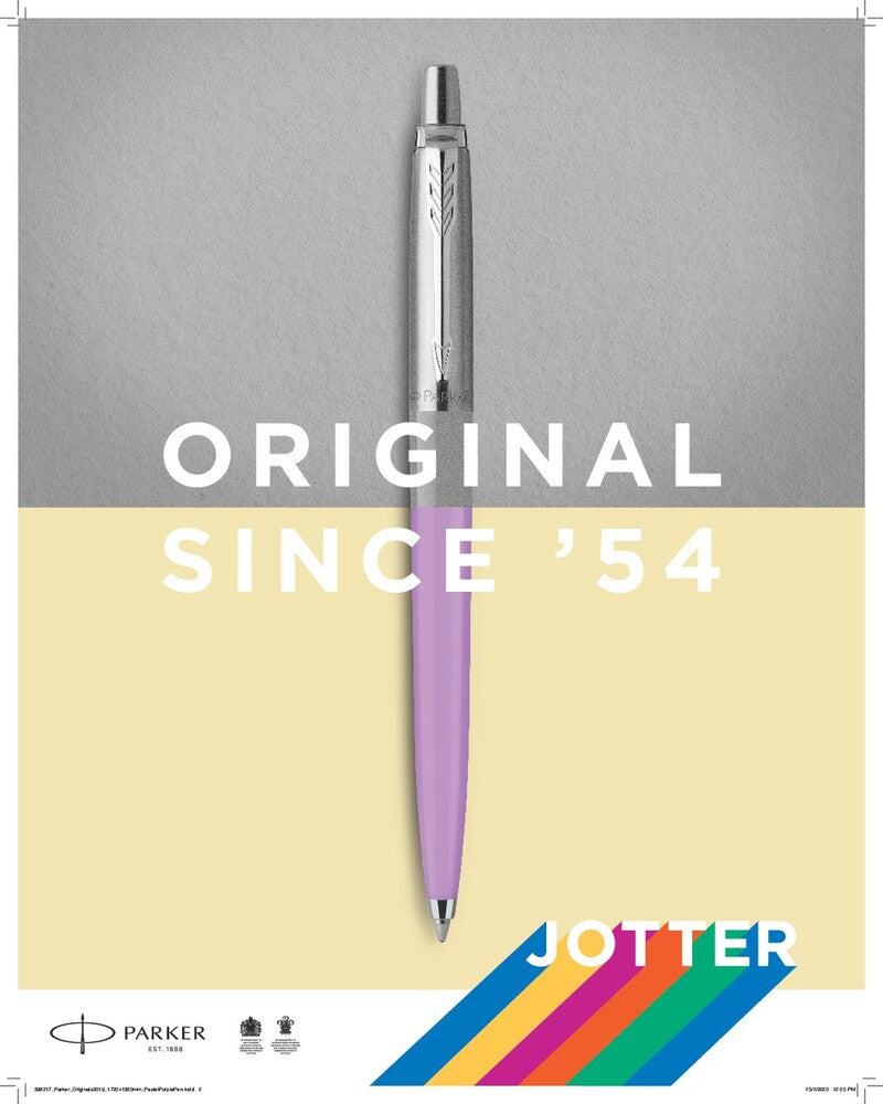 Parker lilla/pink m/blå refill