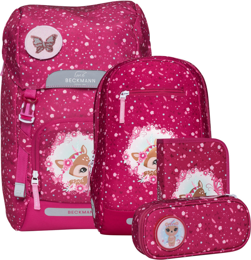Skoletaske sæt Beckmann classic maxi forest deer 28 liter