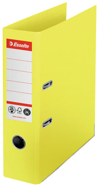 Brevordner Esselte No1 pap CO² neutral A4 75 mm ryg Gul