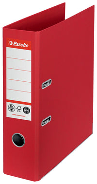 Brevordner Esselte No1 pap CO² neutral A4 75 mm ryg Rød