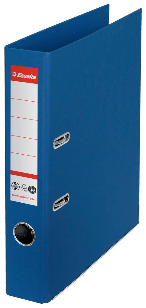 Brevordner Esselte No1 pap CO² neutral A4 50 mm ryg Blå