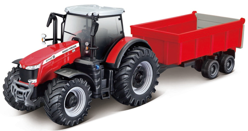 Massey Ferguson 8740S traktor med tipvogn 10 cm