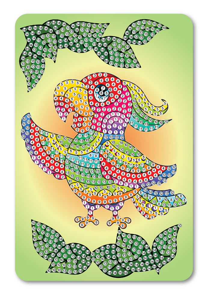Diamond Art Papegøje farverig 10 x 15 cm