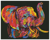 Diamond Art elefant Grafisk lærred 40 x 50 cm