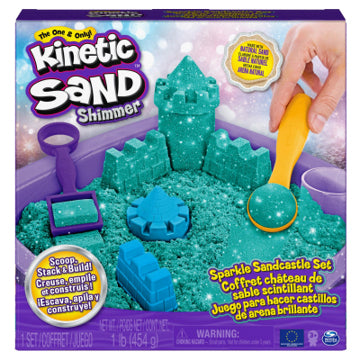 Kinetic Sand sparkle sandcastle set - teal