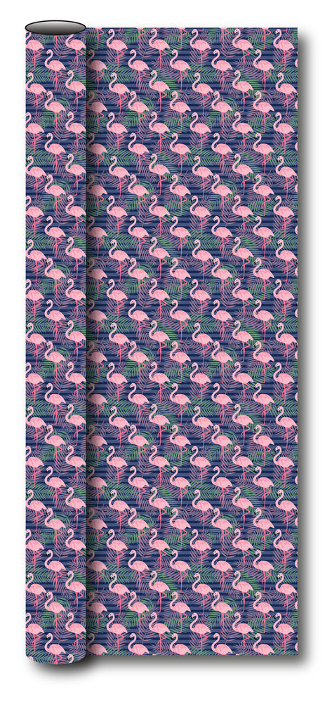 Bogbind/gavepapir flamingo 70cmx2m 80 g