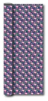 Bogbind/gavepapir flamingo 70cmx2m 80 g