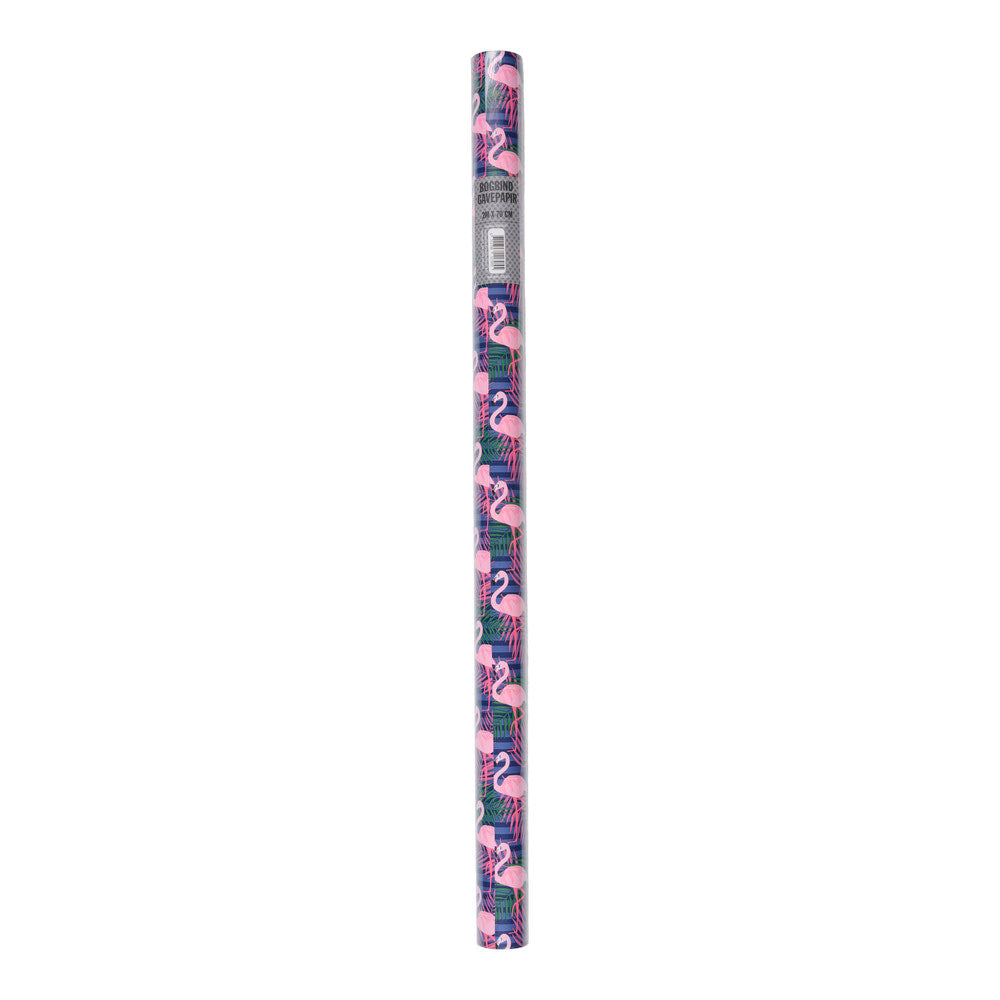 Bogbind/gavepapir flamingo 70cmx2m 80 g