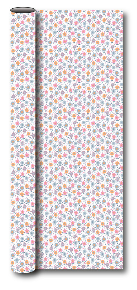 Bogbind/gavepapir blomst 70cmx2m 80 g
