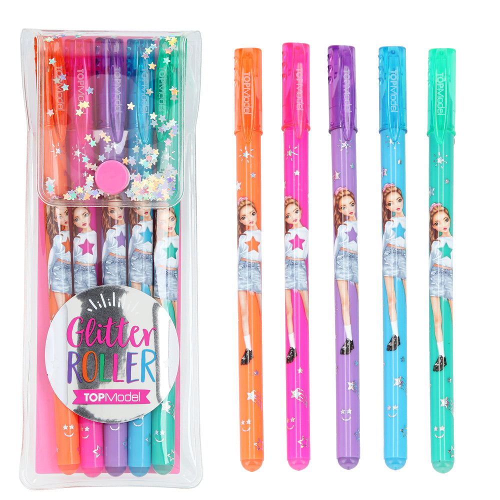 Topmodel gelpen glitter sæt