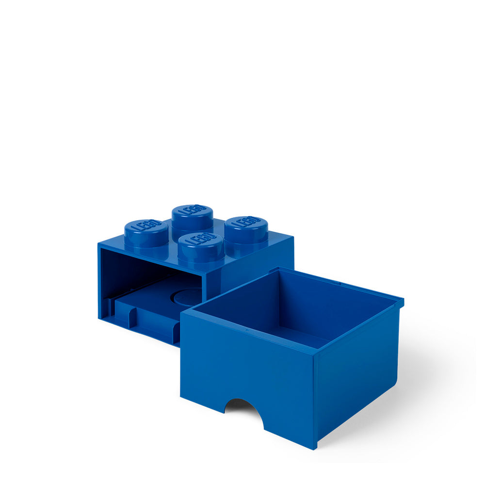 LEGO opbevaringskasse med skuffe 4 blå