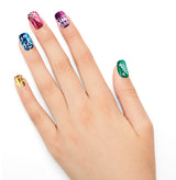 Shimmer N Sparkle Metallic Rainbow Nail Art