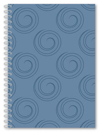 Notesbog spiral a5 linjeret blå m/lak spiral design